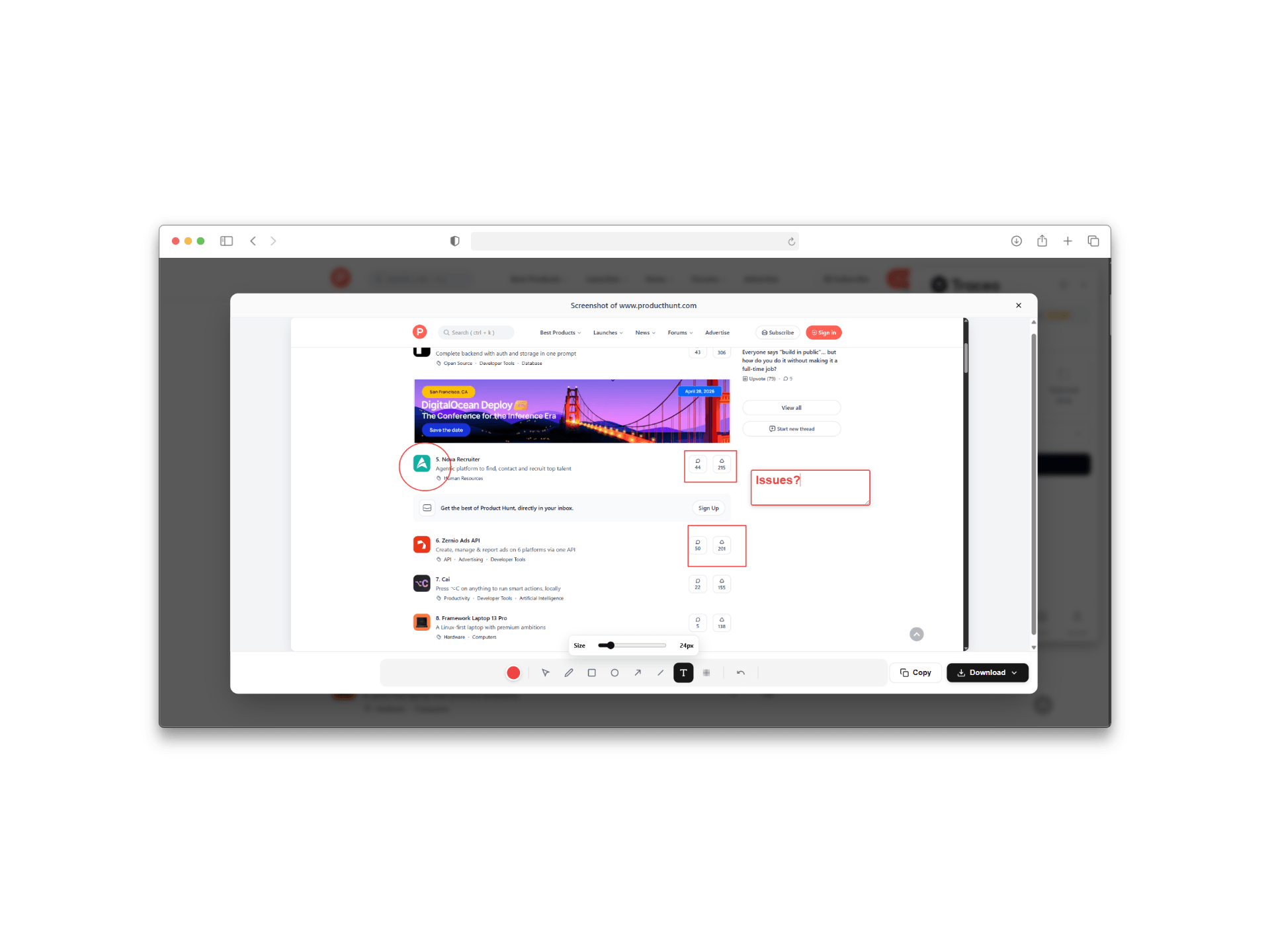 Capture & annotate screenshots